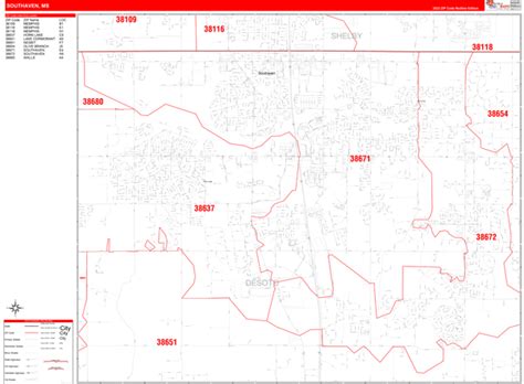 southaven ms zip code map.